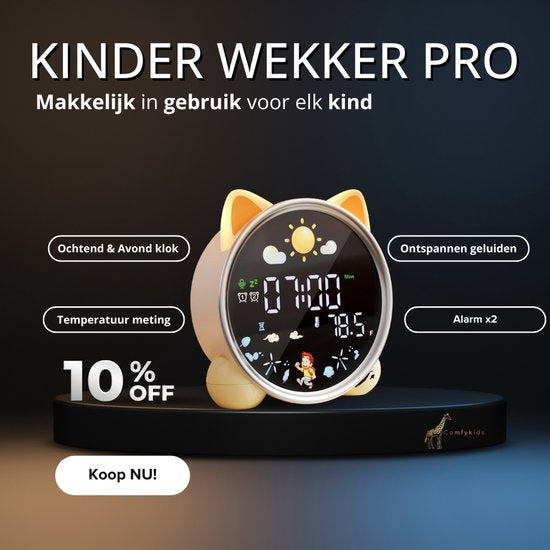 Slaaptrainer & Kinderwekker met Nachtlampje