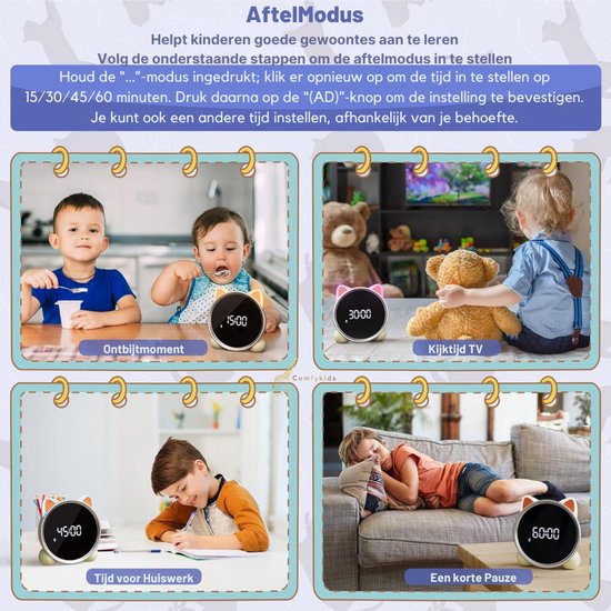 Slaaptrainer & Kinderwekker met Nachtlampje