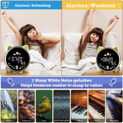 Slaaptrainer & Kinderwekker met Nachtlampje