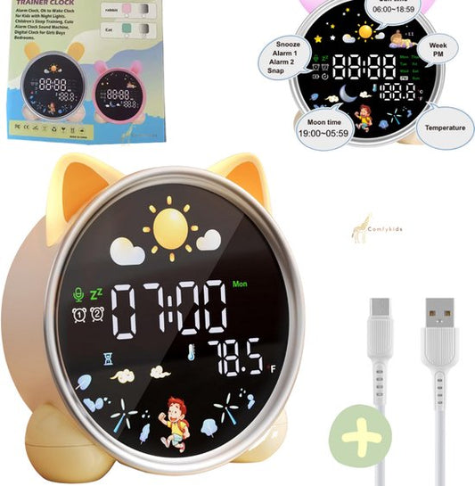 Slaaptrainer & Kinderwekker met Nachtlampje