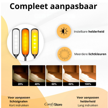 Voorleeslampje Pro 2026 – 360° Draaibaar – 3 Lichtstanden – Oogveilig LED – Snelladen incl. Gratis USB-C & Kopje