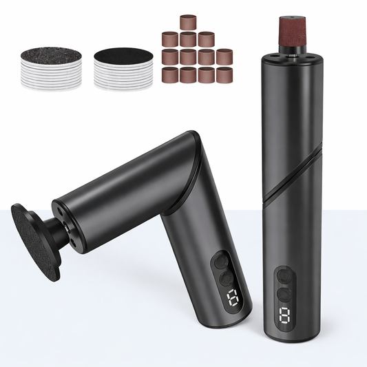 Voetvijl en Nagelvijl Set met Extra Vijlkopjes – Eelt Verwijderen & Nagels Verzorging Thuis