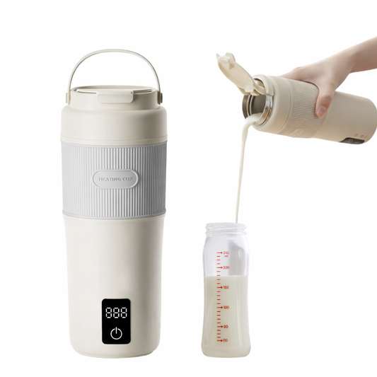 Thermosfles Flessenwarmer Onderweg 450ML (2026) – Oplaadbaar & Draadloos – RVS Multifunctioneel voor Baby & Volwassenen